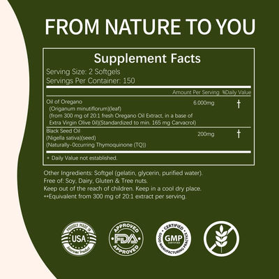 Fórmula de Orégano + Comino Negro